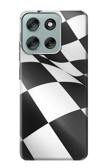 S2408 市松模様のスポーツ レース旗 Checkered Winner Flag Motorola Moto G56 バックケース、フリップケース・カバー