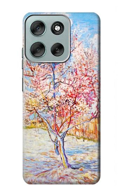 S2450 ブロッサムピンクピーチツリー フィンセント・ファン・ゴッホ Van Gogh Peach Tree Blossom Motorola Moto G56 バックケース、フリップケース・カバー