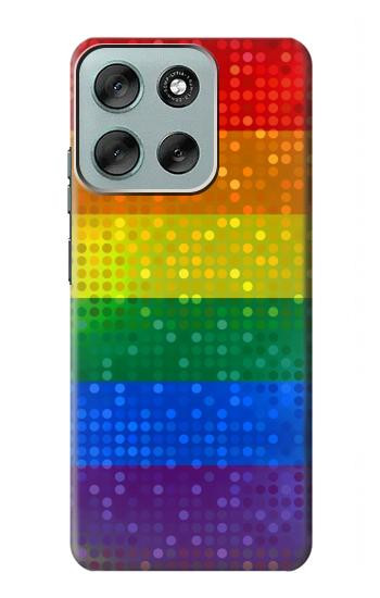 S2683 レインボーフラッグ プライド旗 Rainbow LGBT Pride Flag Motorola Moto G56 バックケース、フリップケース・カバー