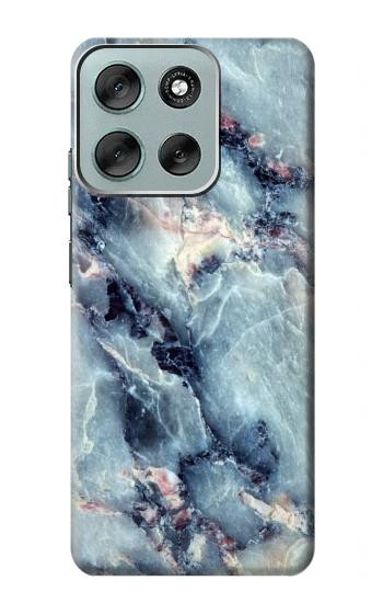 S2689 ブルーマーブルグラフィックプリント Blue Marble Texture Graphic Printed Motorola Moto G56 バックケース、フリップケース・カバー