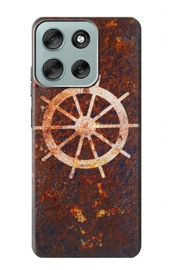 S2766 船 ホイール 錆 Ship Wheel Rusty Texture Motorola Moto G56 バックケース、フリップケース・カバー
