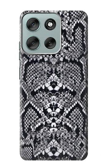 S2855 ラトルスネークスキン グラフィックプリント White Rattle Snake Skin Graphic Printed Motorola Moto G56 バックケース、フリップケース・カバー