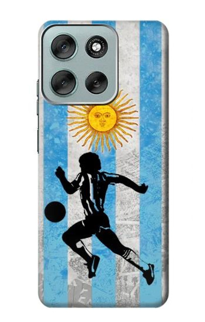 S2977 アルゼンチンサッカー Argentina Football Soccer Flag Motorola Moto G56 バックケース、フリップケース・カバー