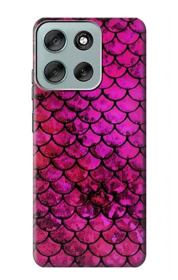 S3051 ピンク人魚のスケール Pink Mermaid Fish Scale Motorola Moto G56 バックケース、フリップケース・カバー