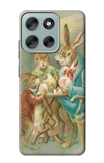 S3164 イースターウサギ家族 Easter Rabbit Family Motorola Moto G56 バックケース、フリップケース・カバー