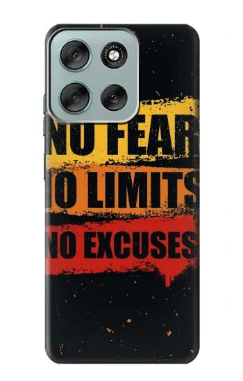 S3492 恐れのない言い訳のない No Fear Limits Excuses Motorola Moto G56 バックケース、フリップケース・カバー