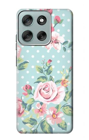 S3494 ヴィンテージローズポルカドット Vintage Rose Polka Dot Motorola Moto G56 バックケース、フリップケース・カバー