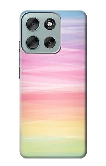 S3507 カラフルな虹 パステル Colorful Rainbow Pastel Motorola Moto G56 バックケース、フリップケース・カバー