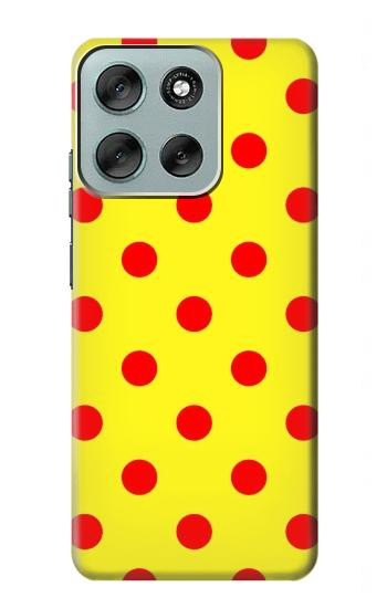 S3526 赤い水玉 Red Spot Polka Dot Motorola Moto G56 バックケース、フリップケース・カバー