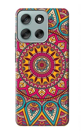 S3694 ヒッピーアートパターン Hippie Art Pattern Motorola Moto G56 バックケース、フリップケース・カバー