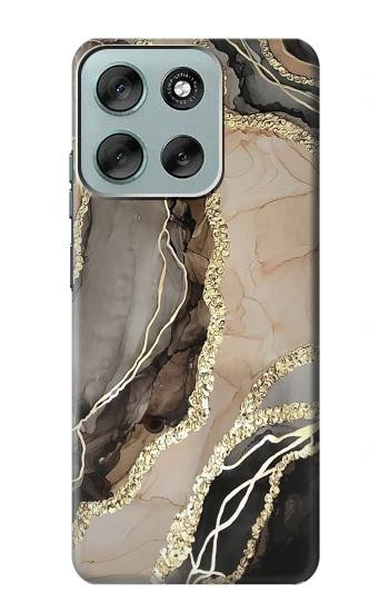 S3700 マーブルゴールドグラフィックプリント Marble Gold Graphic Printed Motorola Moto G56 バックケース、フリップケース・カバー