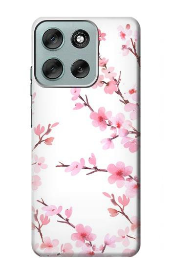 S3707 ピンクの桜の春の花 Pink Cherry Blossom Spring Flower Motorola Moto G56 バックケース、フリップケース・カバー