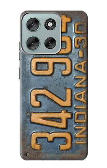 S3750 ヴィンテージ車のナンバープレート Vintage Vehicle Registration Plate Motorola Moto G56 バックケース、フリップケース・カバー