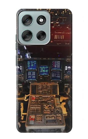 S3836 飛行機のコックピット Airplane Cockpit Motorola Moto G56 バックケース、フリップケース・カバー