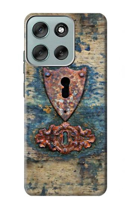 S3955 ヴィンテージ鍵穴ウェザードア Vintage Keyhole Weather Door Motorola Moto G56 バックケース、フリップケース・カバー