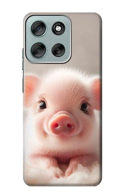 S3979 かわいい赤ちゃんブタ Cute Baby Pig Motorola Moto G56 バックケース、フリップケース・カバー