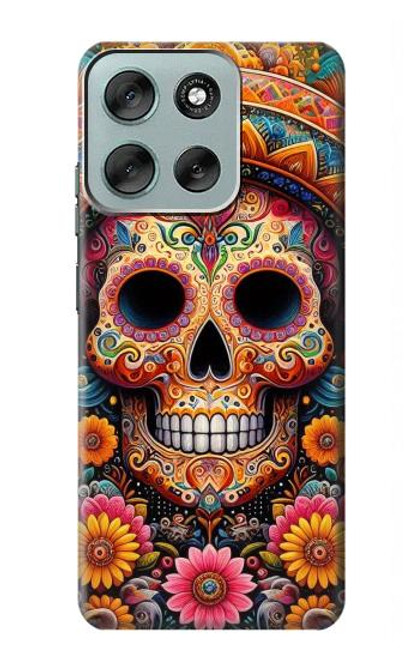 S3999 メキシコスカルの絵画 Mexican Skull Painting Motorola Moto G56 バックケース、フリップケース・カバー