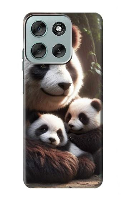 S4008 パンダの家族 Panda Family Motorola Moto G56 バックケース、フリップケース・カバー