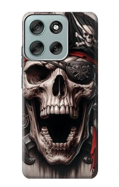 S4009 海賊の頭蓋骨 Pirate Skull Motorola Moto G56 バックケース、フリップケース・カバー