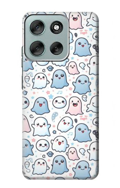 S4013 シームレスでかわいい幽霊の絵 Seamless Cute Ghost Pattern Motorola Moto G56 バックケース、フリップケース・カバー