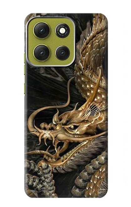 S0426 ゴールドドラゴン Gold Dragon Motorola Moto G86 バックケース、フリップケース・カバー