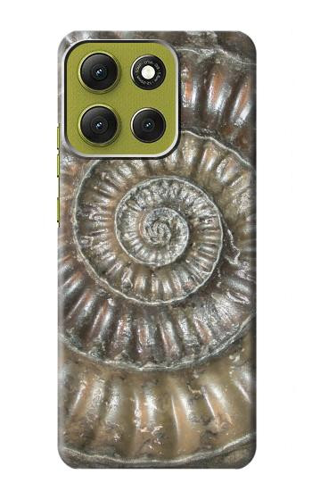 S1788 アンモナイト化石 Ammonite Fossil Motorola Moto G86 バックケース、フリップケース・カバー
