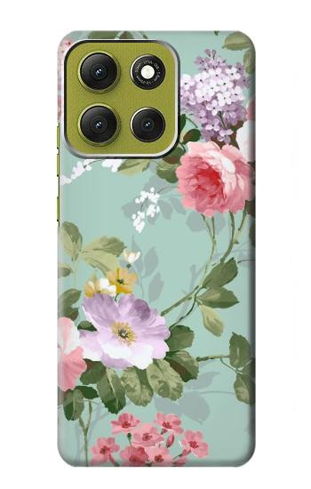 S2178 花アートの絵画 Flower Floral Art Painting Motorola Moto G86 バックケース、フリップケース・カバー