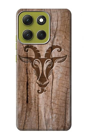 S2183 ヤギ 木材 グラフィックプリント Goat Wood Graphic Printed Motorola Moto G86 バックケース、フリップケース・カバー