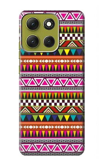 S2292 アステカ部族のパターン Aztec Tribal Pattern Motorola Moto G86 バックケース、フリップケース・カバー