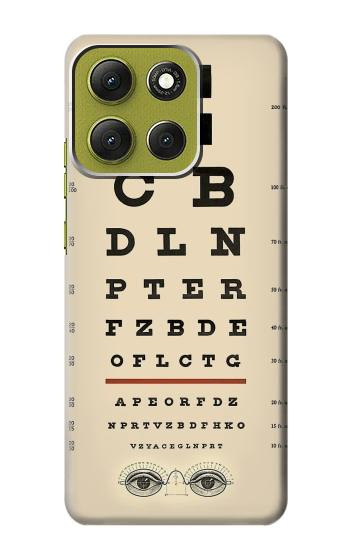 S2502 目の検査図ポスター Eye Exam Chart Decorative Decoupage Poster Motorola Moto G86 バックケース、フリップケース・カバー