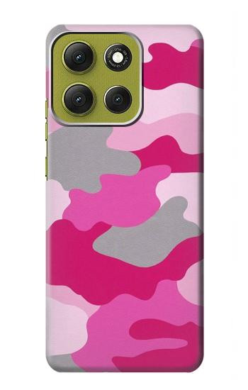 S2525 ンク迷彩 Pink Camo Camouflage Motorola Moto G86 バックケース、フリップケース・カバー