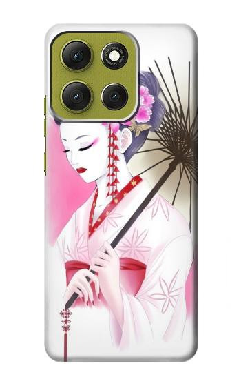 S2579 着物 Japanese Traditional Geisha Kimono Motorola Moto G86 バックケース、フリップケース・カバー