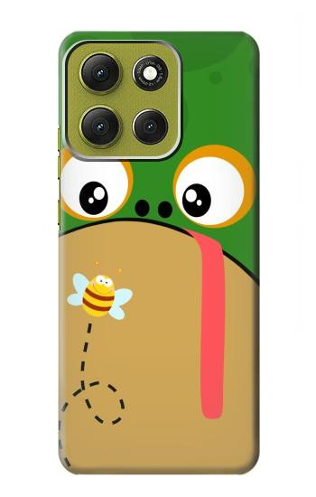 S2765 かわいいカエル ハチ 漫画 Frog Bee Cute Cartoon Motorola Moto G86 バックケース、フリップケース・カバー
