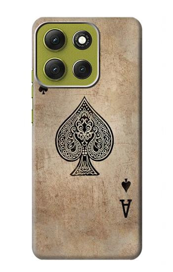 S2928 ヴィンテージスペードのエースカード Vintage Spades Ace Card Motorola Moto G86 バックケース、フリップケース・カバー