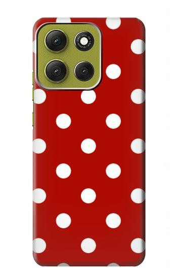 S2951 赤の水玉 Red Polka Dots Motorola Moto G86 バックケース、フリップケース・カバー