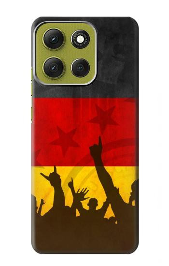S2966 ドイツサッカー Germany Football Soccer Flag Motorola Moto G86 バックケース、フリップケース・カバー
