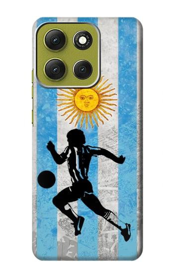 S2977 アルゼンチンサッカー Argentina Football Soccer Flag Motorola Moto G86 バックケース、フリップケース・カバー