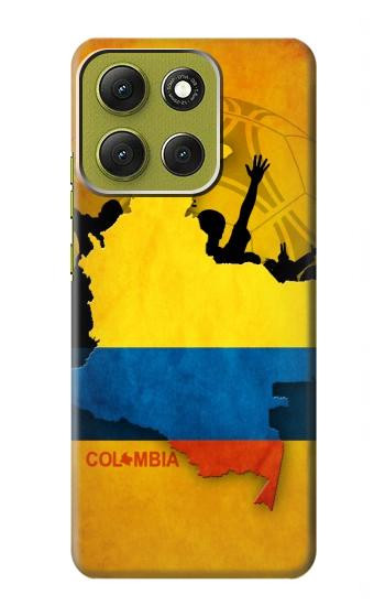 S2996 コロンビアサッカー Colombia Football Soccer Map Flag Motorola Moto G86 バックケース、フリップケース・カバー