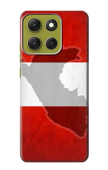 S3018 ペルー旗 Peru Flag Motorola Moto G86 バックケース、フリップケース・カバー