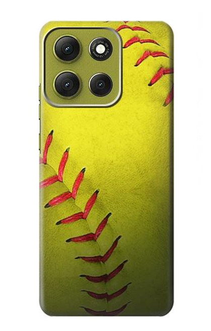 S3031 黄色のソフトボール Yellow Softball Ball Motorola Moto G86 バックケース、フリップケース・カバー