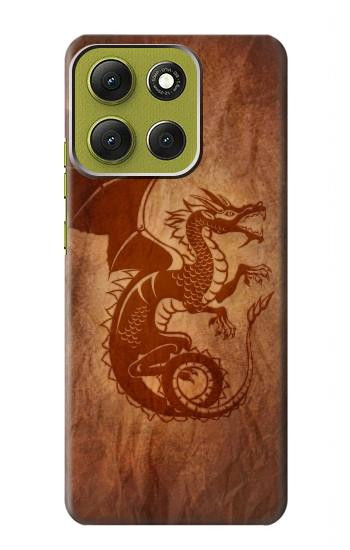 S3086 レッド・ドラゴン Red Dragon Tattoo Motorola Moto G86 バックケース、フリップケース・カバー