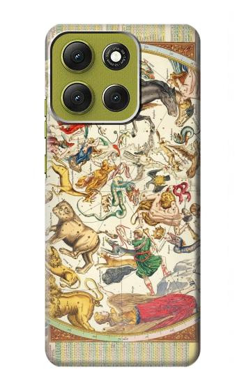 S3145 コンステレーションスタースカイマップ Antique Constellation Star Sky Map Motorola Moto G86 バックケース、フリップケース・カバー