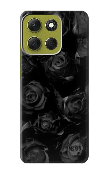 S3153 黒バラ Black Roses Motorola Moto G86 バックケース、フリップケース・カバー
