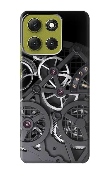 S3176 時計の中 Inside Watch Black Motorola Moto G86 バックケース、フリップケース・カバー
