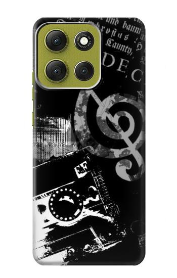 S3197 音楽・カセット・ノート Music Cassette Note Motorola Moto G86 バックケース、フリップケース・カバー