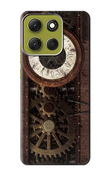 S3221 クロックギア Steampunk Clock Gears Motorola Moto G86 バックケース、フリップケース・カバー