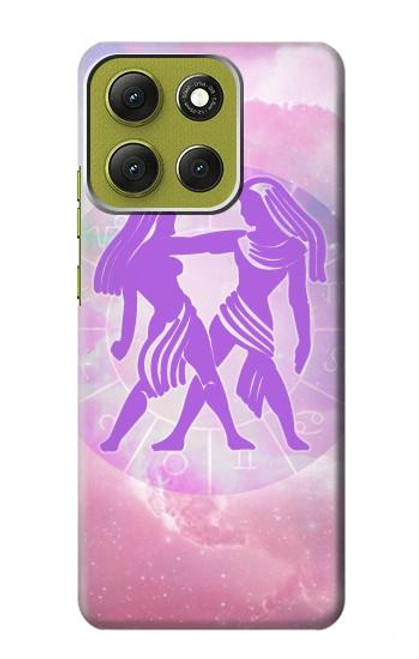 S3259 ゾディアックジェミニ Zodiac Gemini Motorola Moto G86 バックケース、フリップケース・カバー