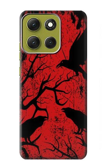 S3325 カラス黒い血の木 Crow Black Blood Tree Motorola Moto G86 バックケース、フリップケース・カバー