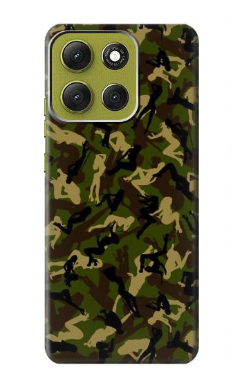 S3356 セクシーガールズカモ 迷彩 Sexy Girls Camo Camouflage Motorola Moto G86 バックケース、フリップケース・カバー