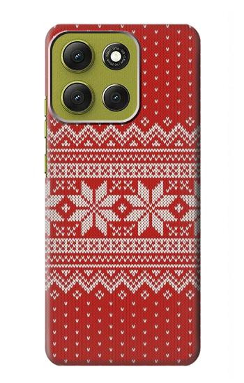 S3384 冬のシームレスな編み物パターン Winter Seamless Knitting Pattern Motorola Moto G86 バックケース、フリップケース・カバー